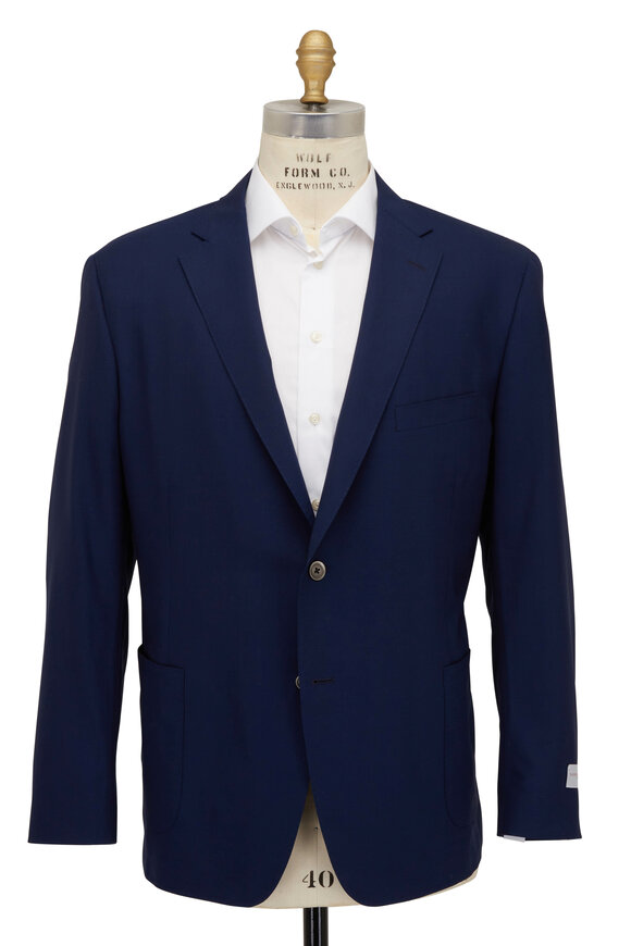 Samuelsohn - Navy Blue Loop Wool Travel Sportcoat