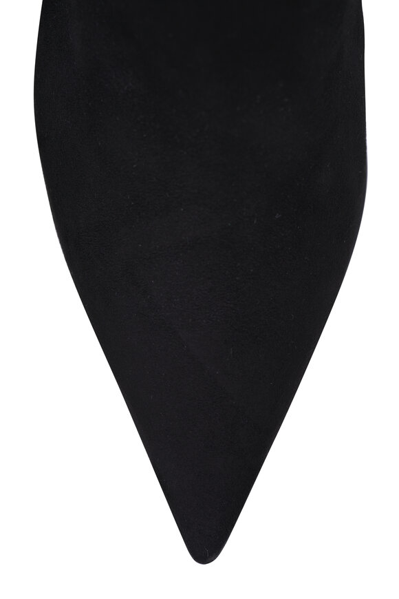 Gianvito Rossi Keinna Black Suede Zip Bootie, 55mm - view 4