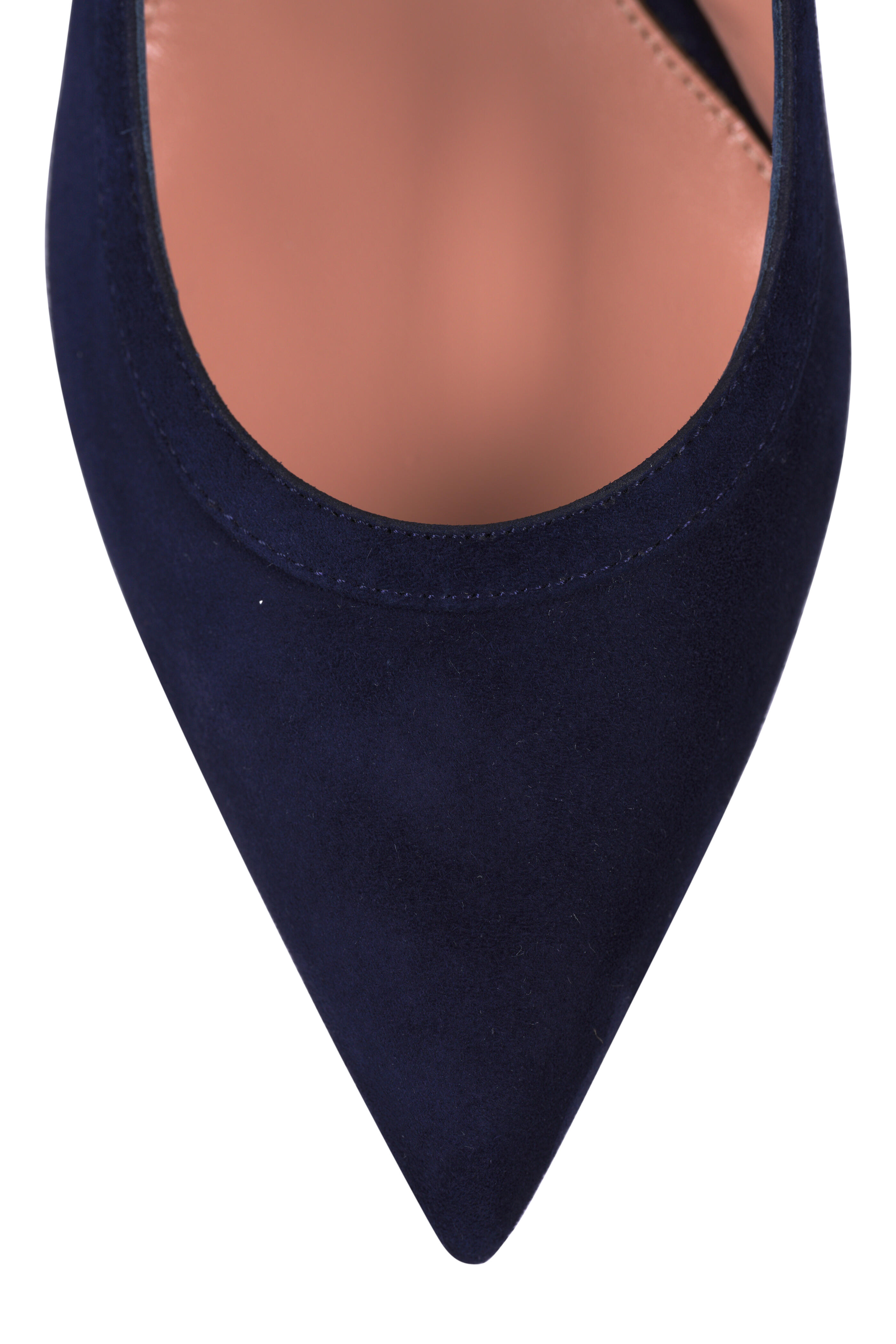 Gianvito Rossi - Allette Navy Suede Slingback, 45mm