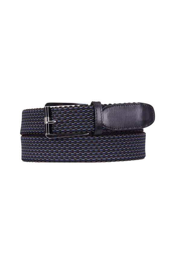 Berluti Black Fabric Woven Belt