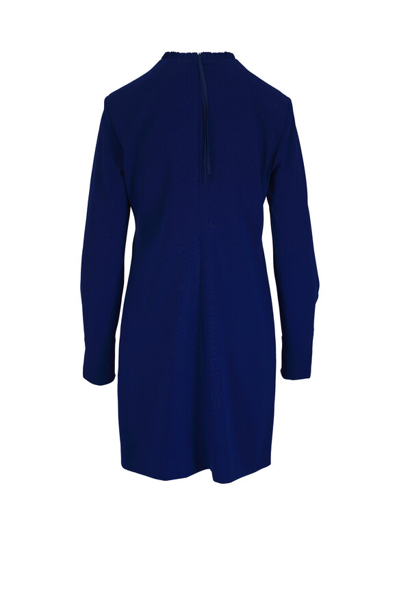 Dorothee Schumacher Statement Drape Ocean Blue Mini Dress - view 2