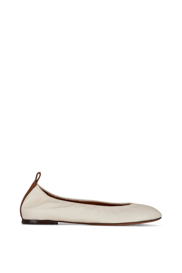 Lanvin - Vanilla Leather Ballerina Flat