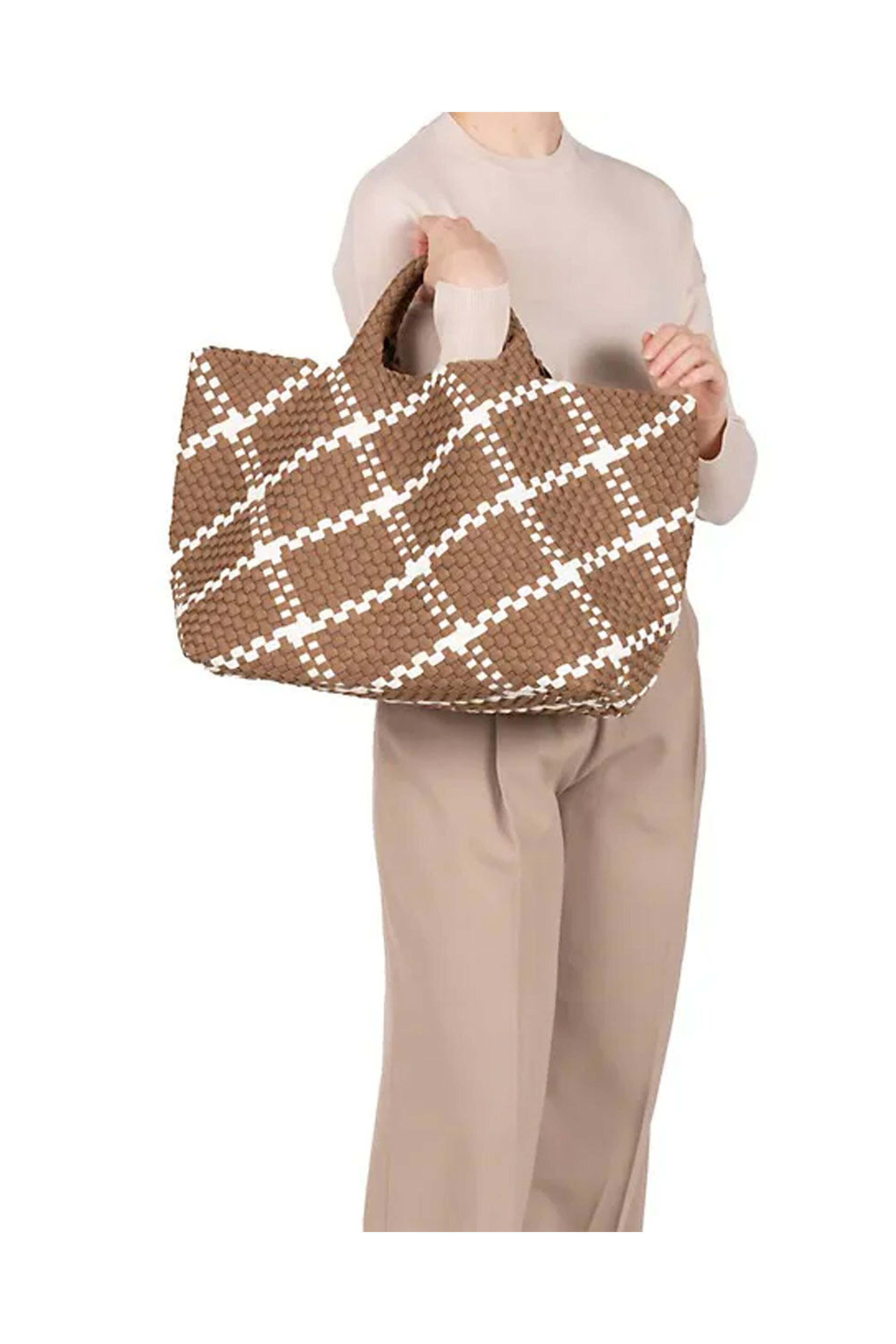 Naghedi - St. Barthâs Large Plaid Tote in Cacao