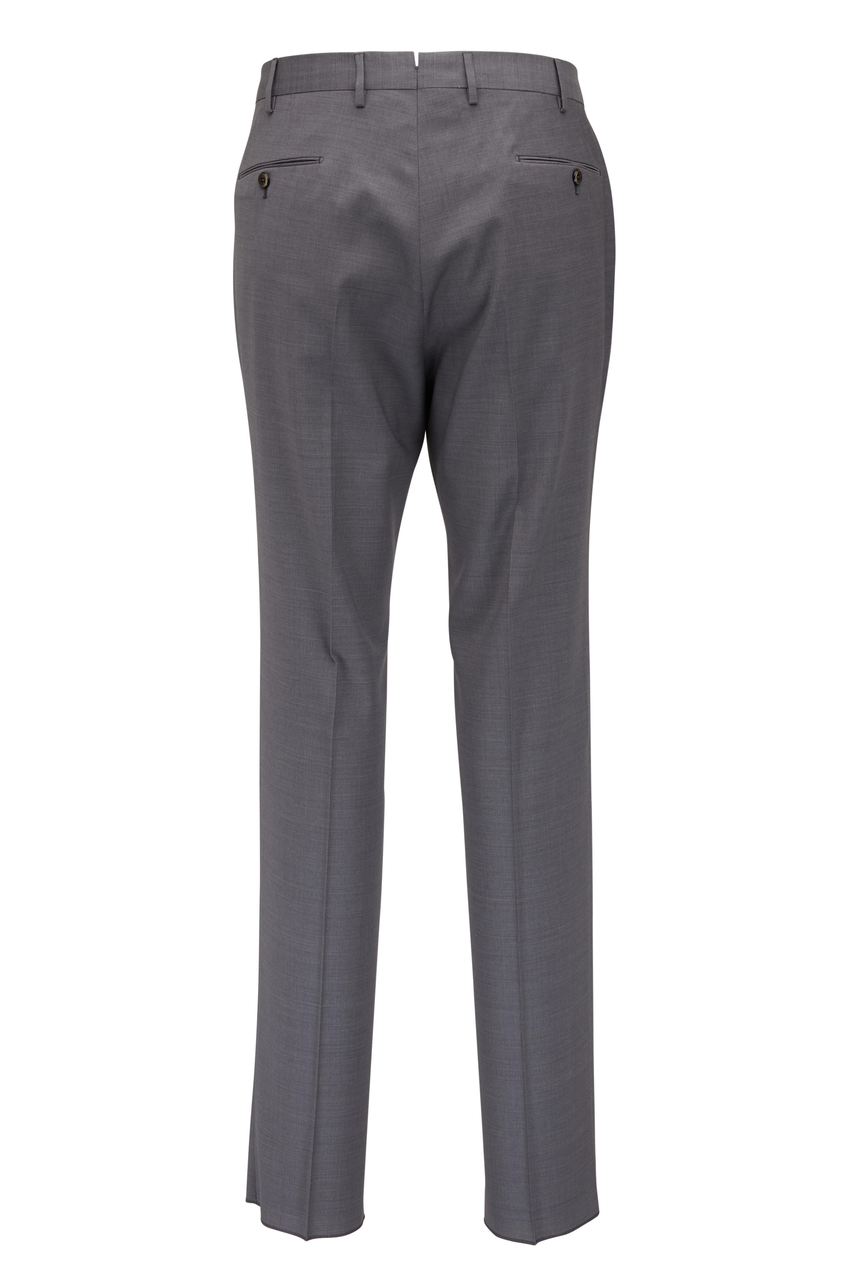 PT Torino - Grey Fleece Wool Slim Fit Pant