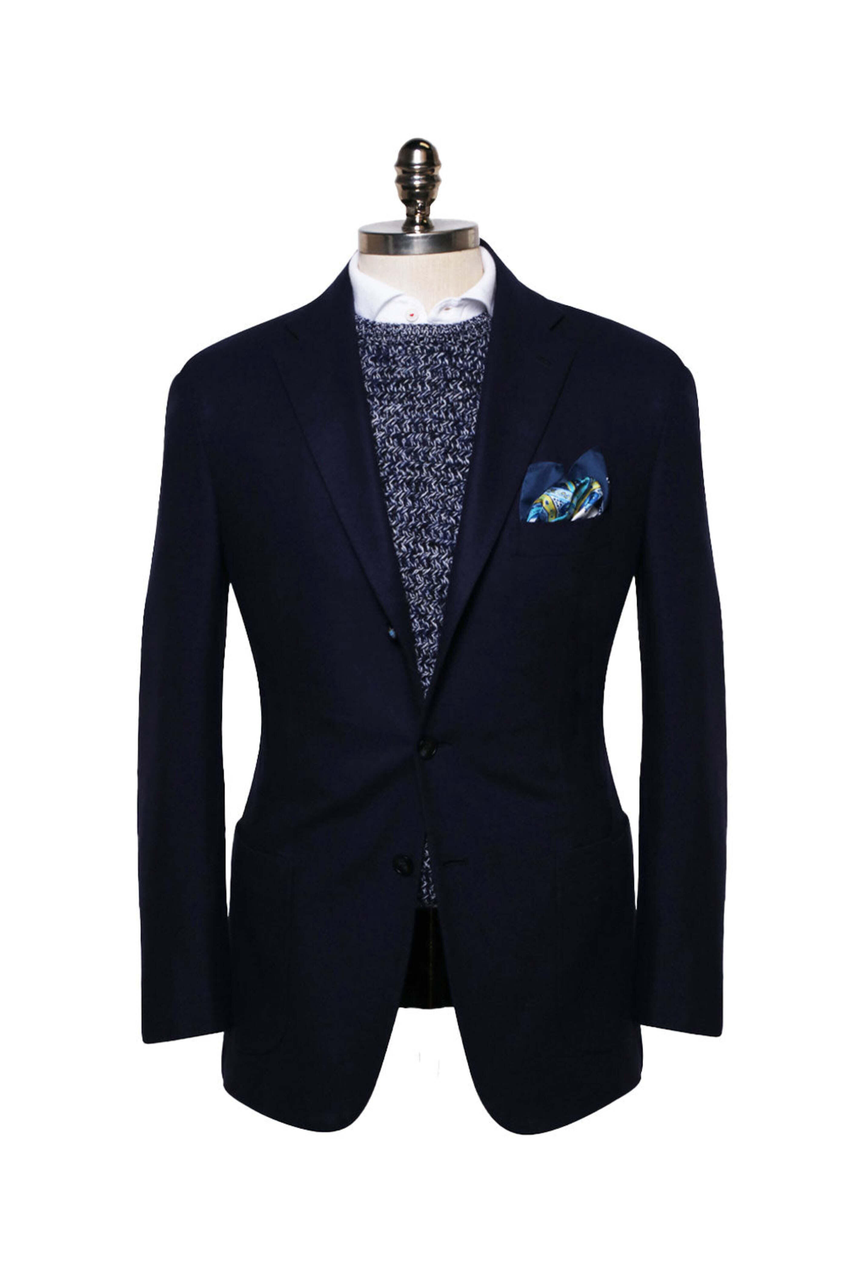 Kiton - Navy Jersey Stretch Sportcoat