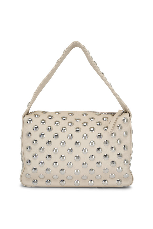 Khaite - Elena Dark Ivory Studded Leather Bag