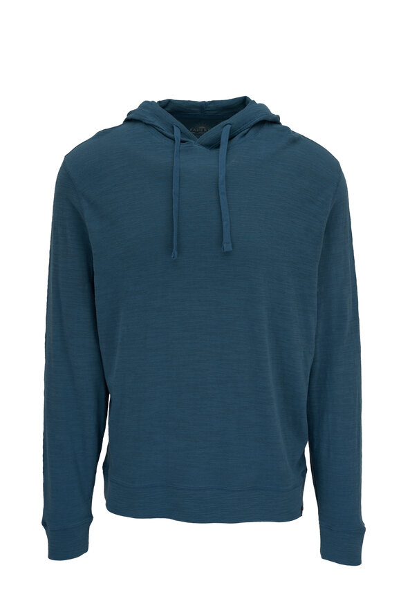 Faherty Brand - Sunwashed Deep Jade Cotton Hoodie 