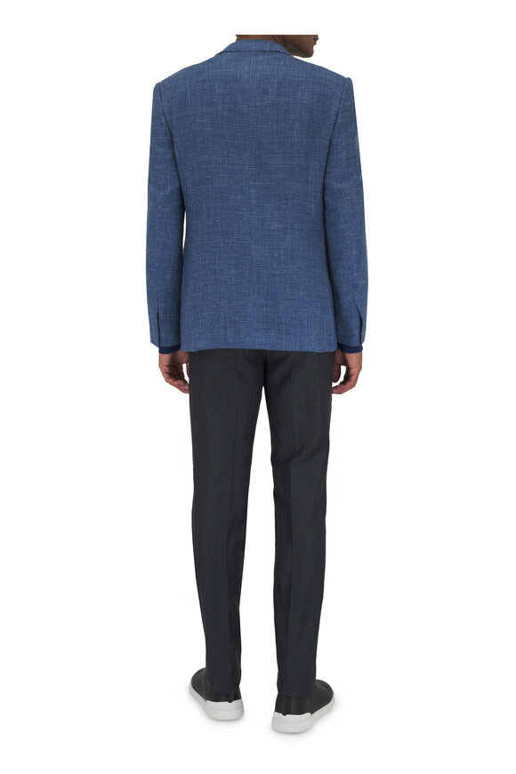 Zegna - Solid Charcoal Gray Wool Dress Pant 