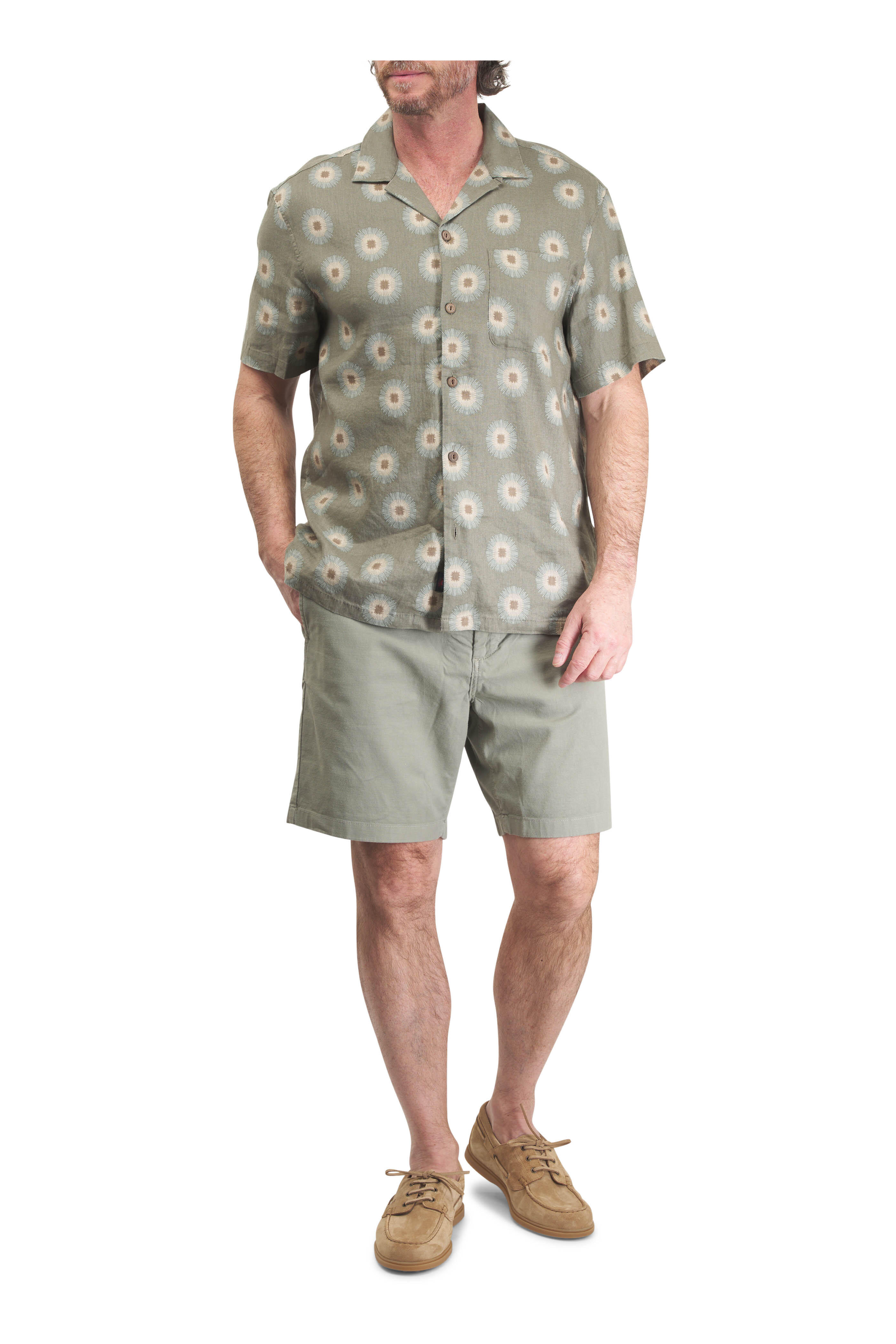 Faherty Brand - Essential Trail Olive Chino Shorts