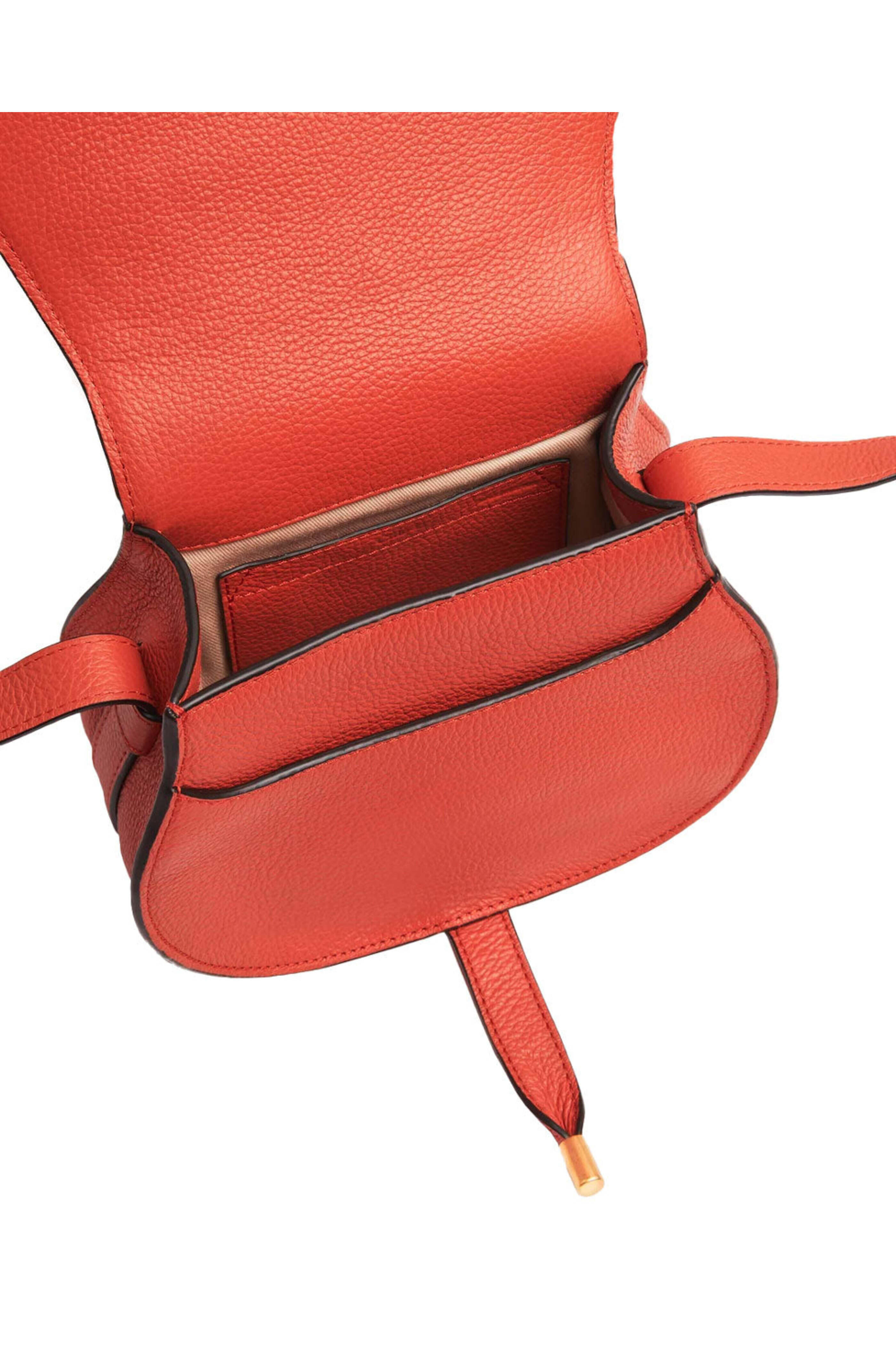 Chloé - Marcie Small Saddle Bag in Poppy Orange