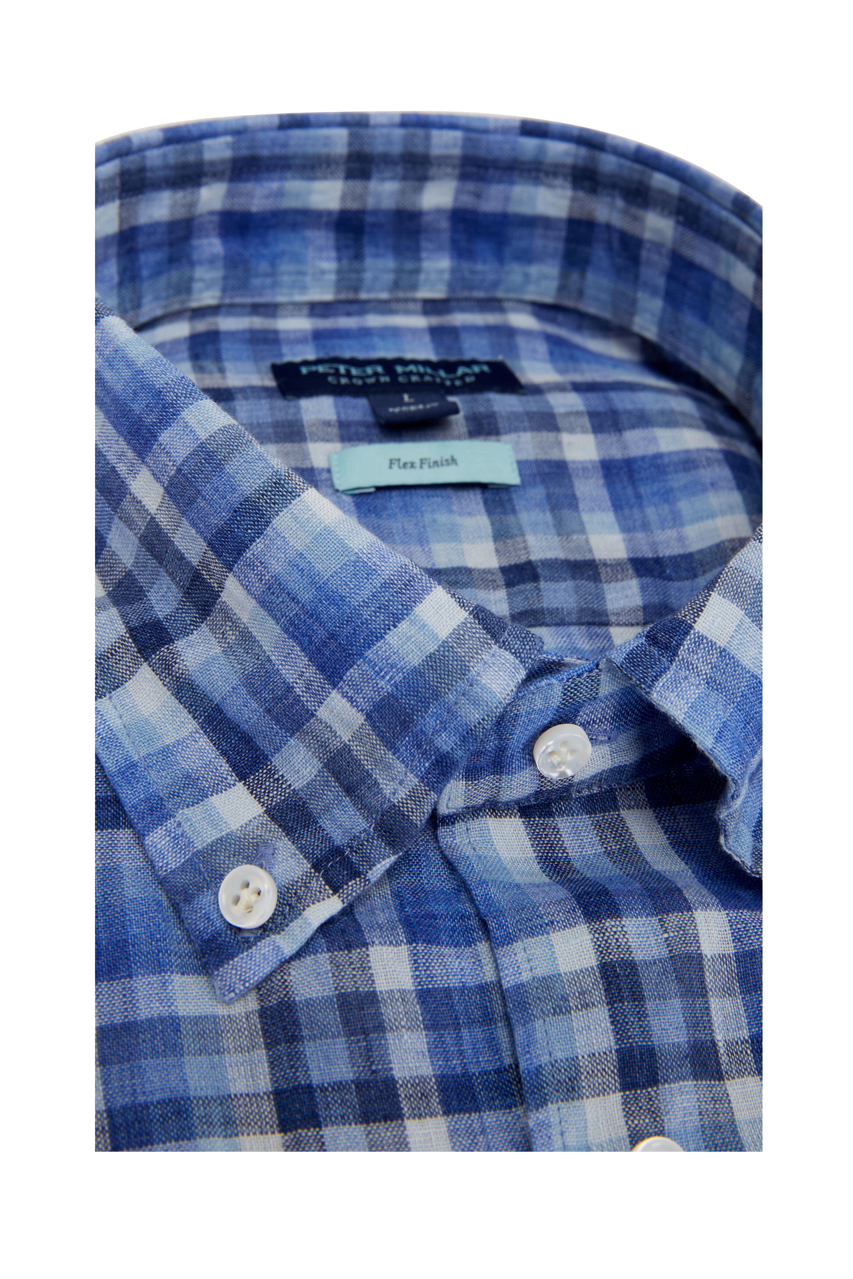 Peter Millar - Bella Vue Blue Pearl Linen Sport Shirt