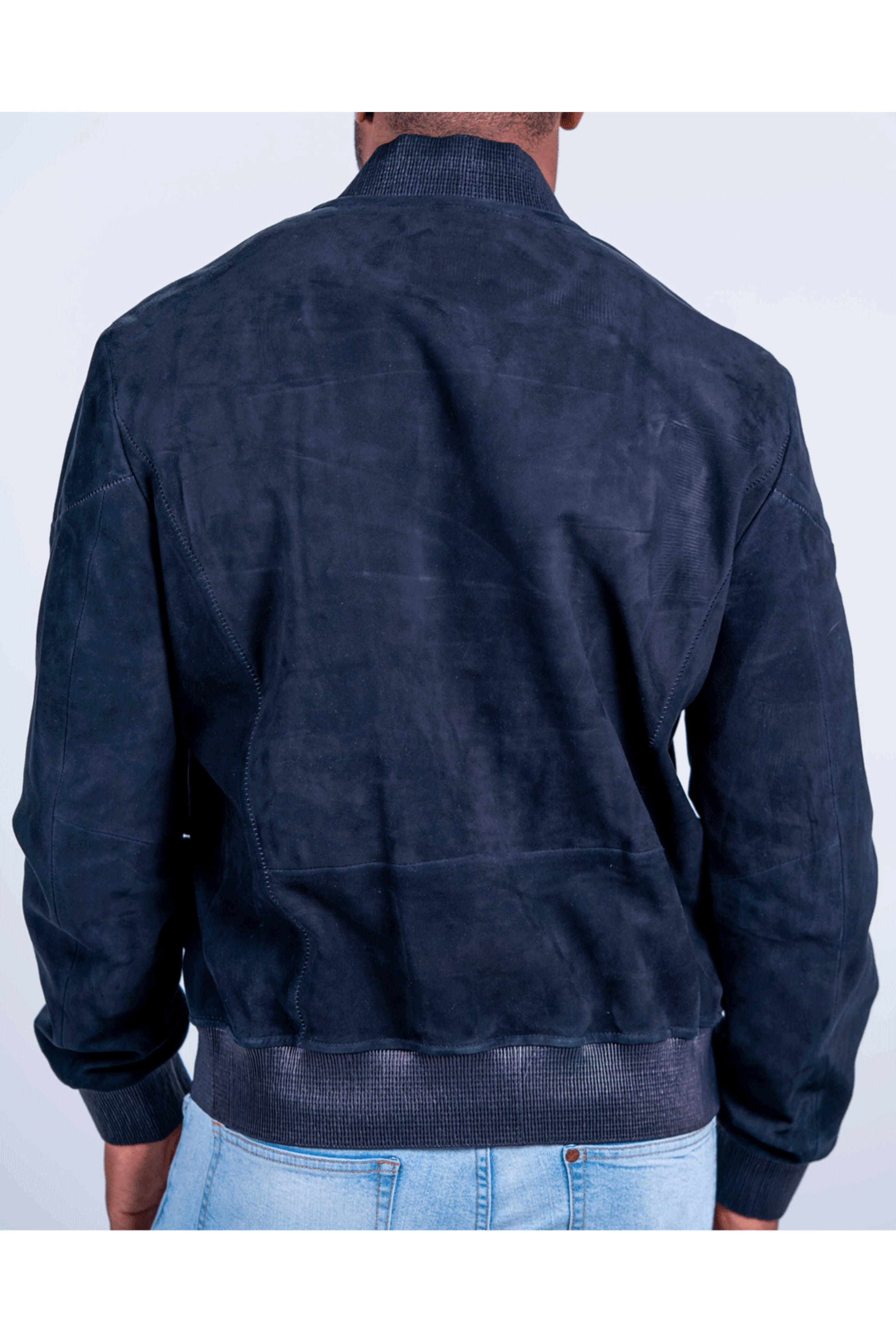 Robert Comstock - Midnight Incrociato Grain Bomber Jacket