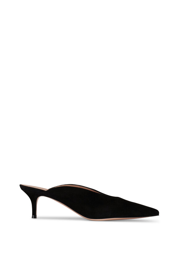 Gianvito Rossi - Black Suede Mule, 55mm 