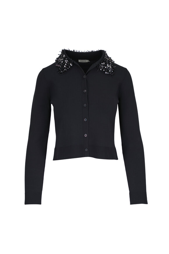 Simkhai Trae Black Embellished Collar Cardigan - view 1