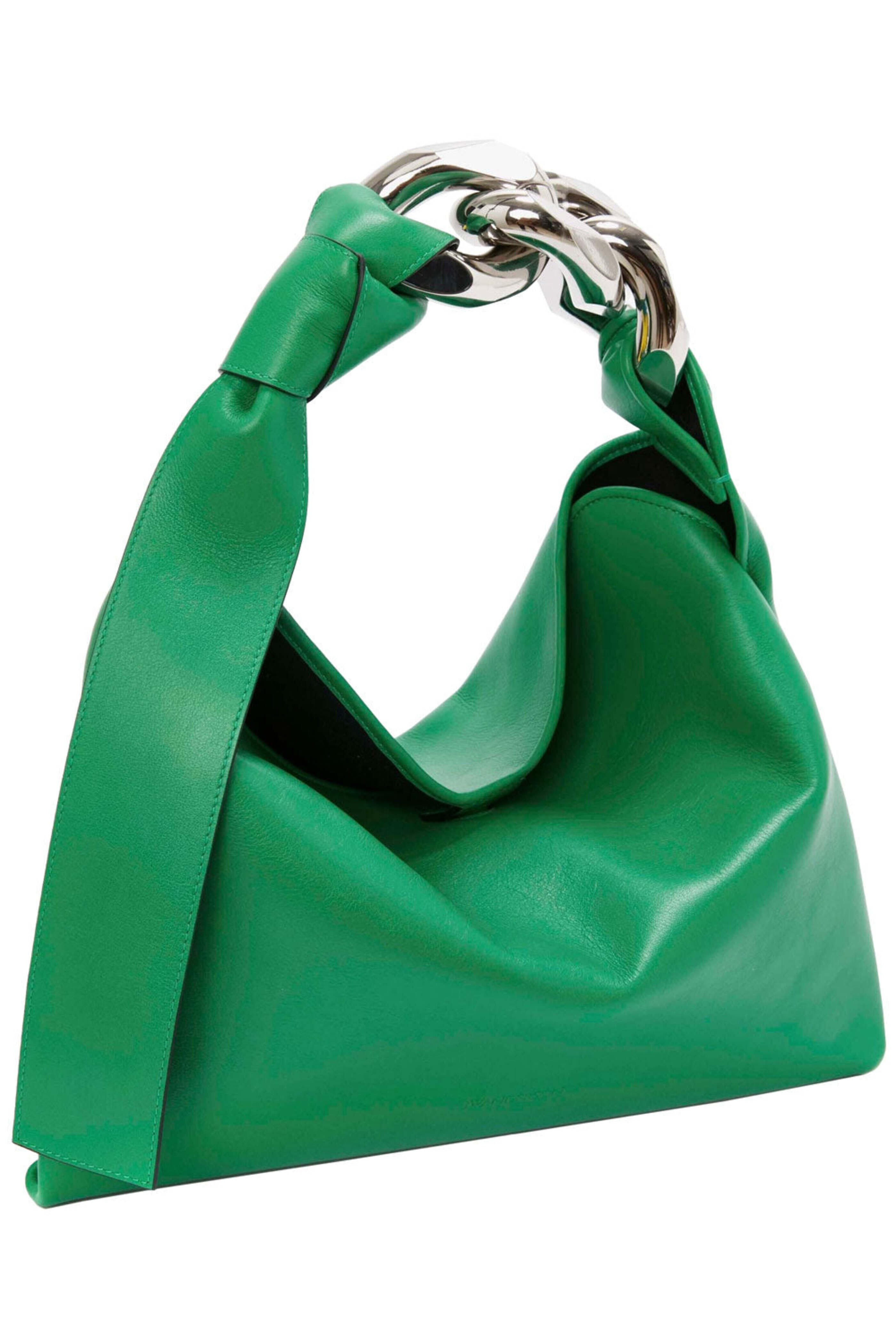Jw Anderson - Small Chain Hobo Bag in Bright Green