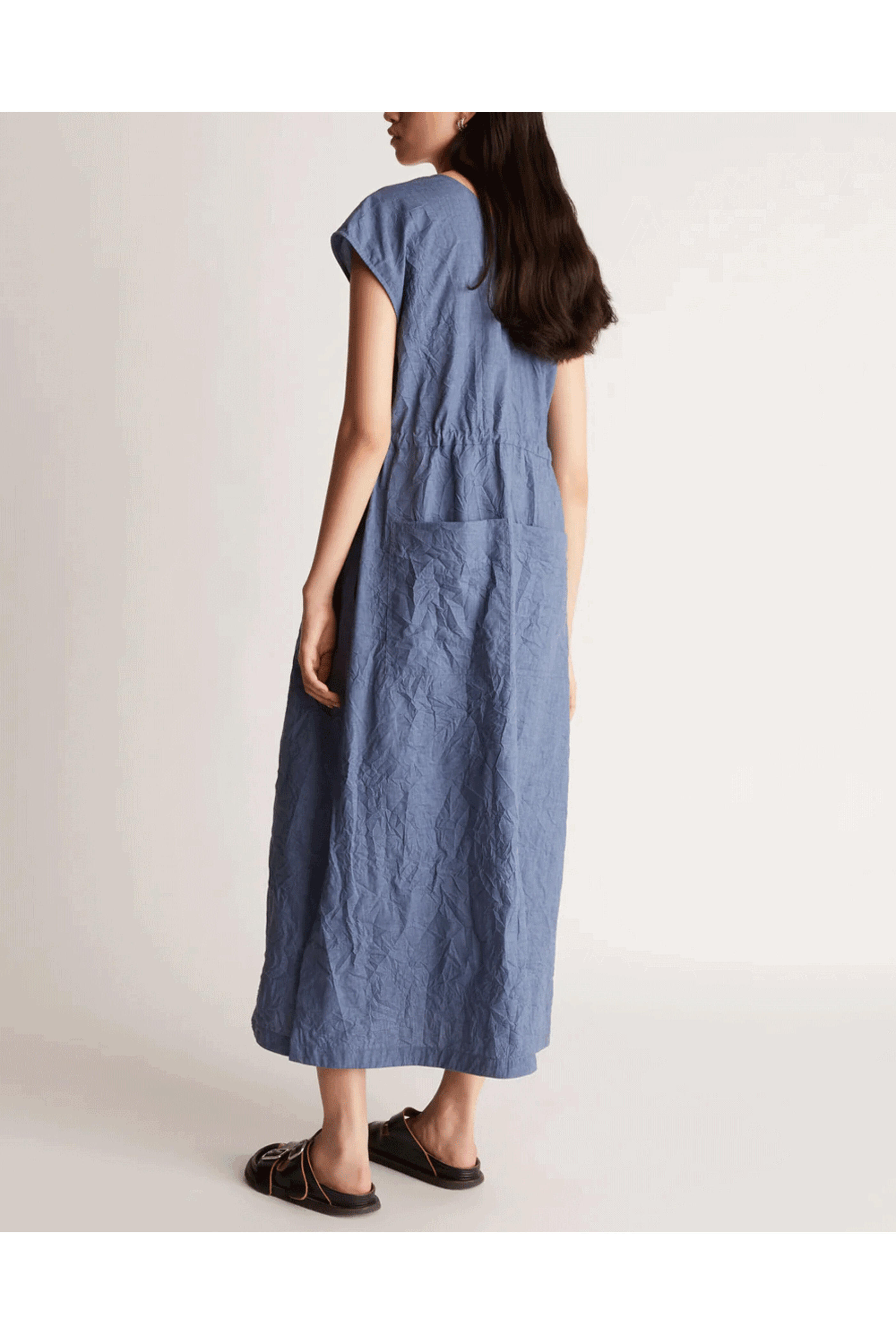 Lee Mathews - Steel Weber Tie Front Dress