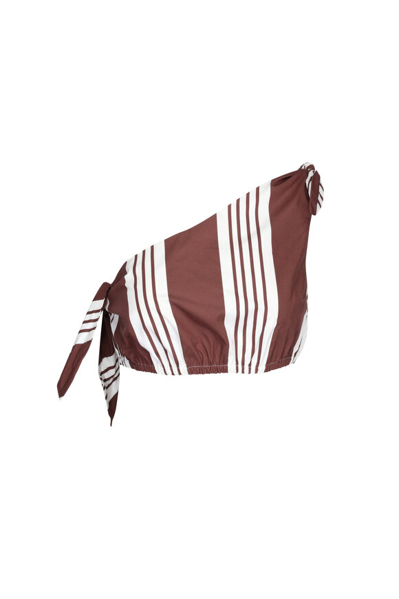 Posse Pty Rosie Chocolate Stripe Tie Top - view 1