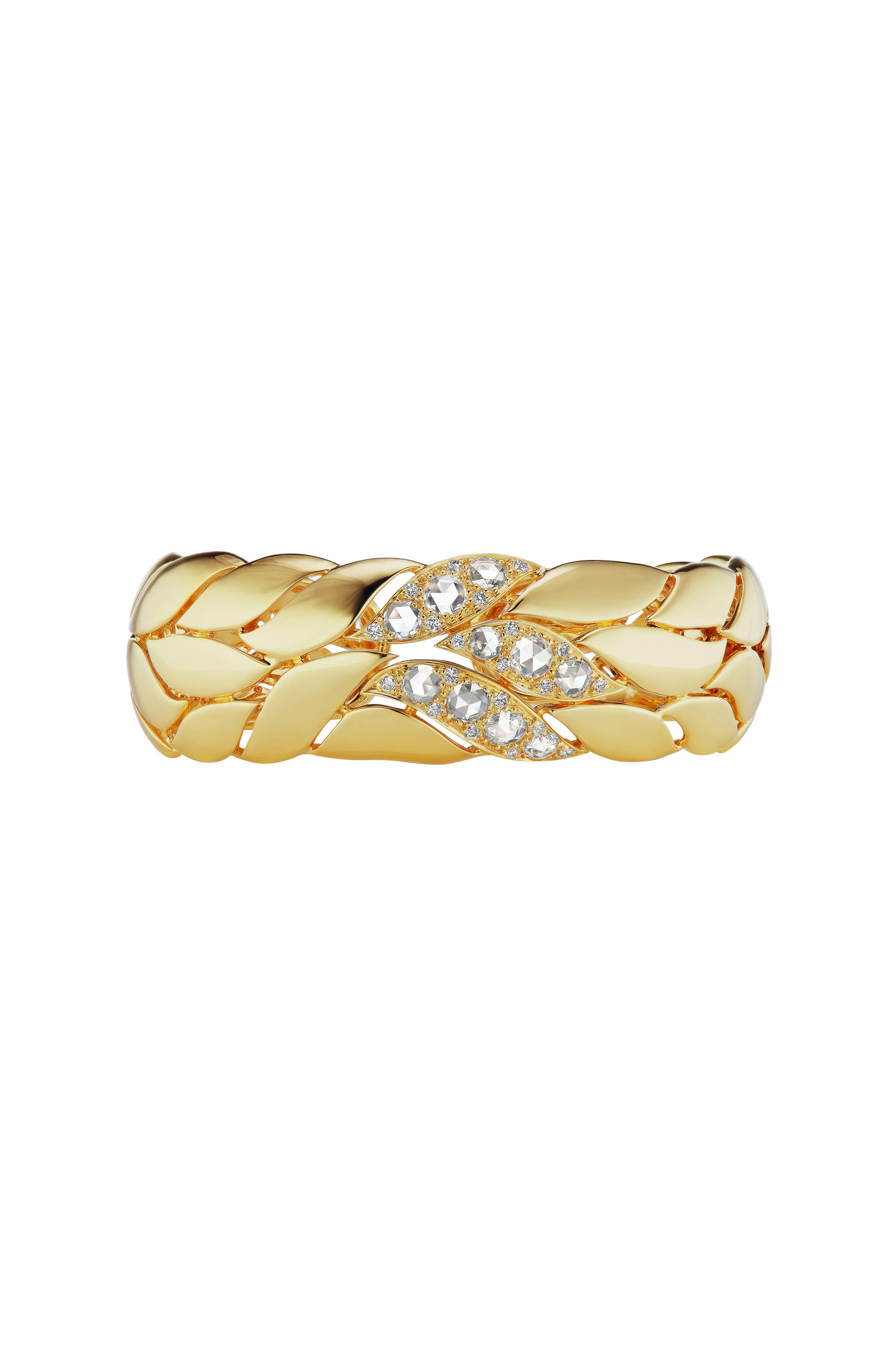Maria Canale - Yellow Gold Petal Diamond Bracelet