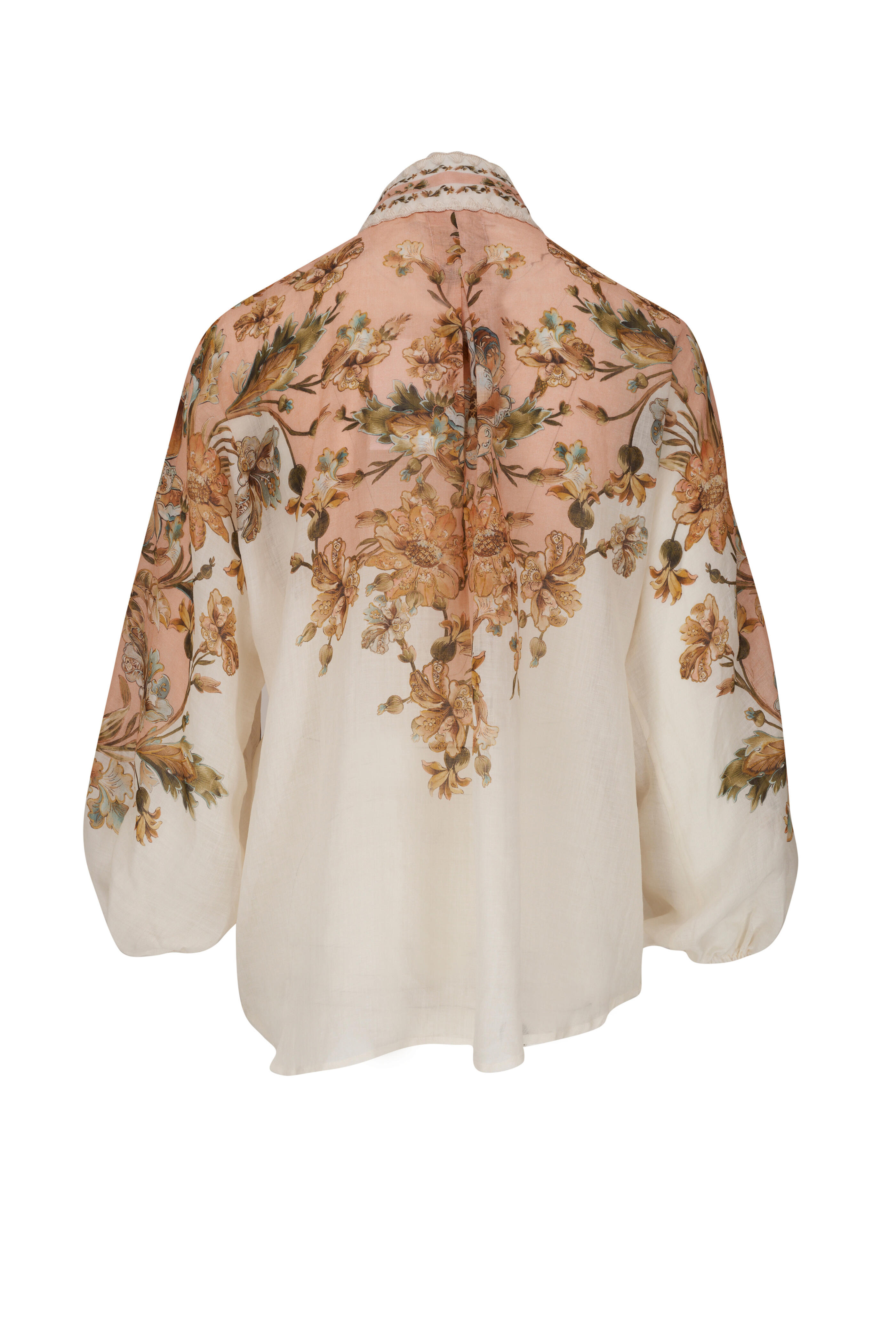 GIVENCHY★素敵！Beige Desert Neck Tie Cotton Blouse GIVENCHY Paris Womens Beige Desert Neck Tie Cotton Blouse