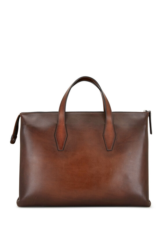 Berluti - Perspective Dark Brown Leather Briefcase