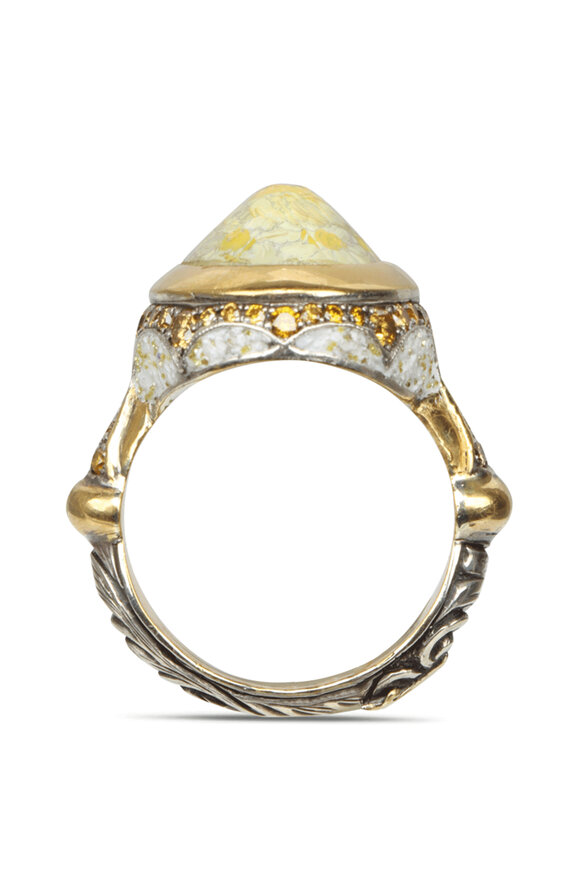 Sevan Bicakci Lemon Topaz Daisy Rock Ring - view 4