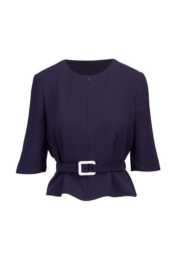 Edeline Lee Lola Navy Blue Shirt Jacket - view 1