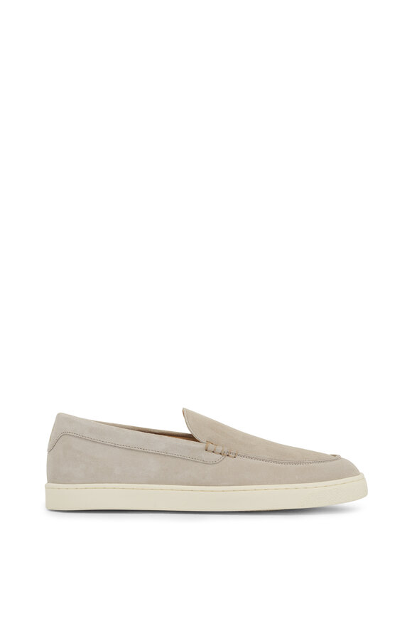 Brunello Cucinelli - Beige Suede & Herringbone Canvas Loafer