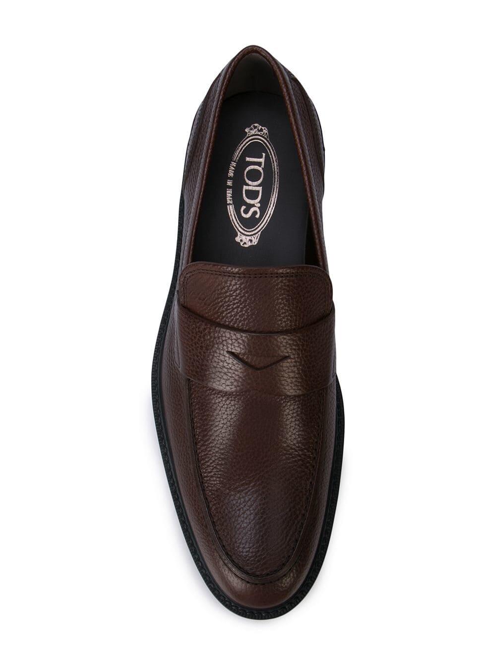 Tod's - New Boston Grained Leather Penny Loafer