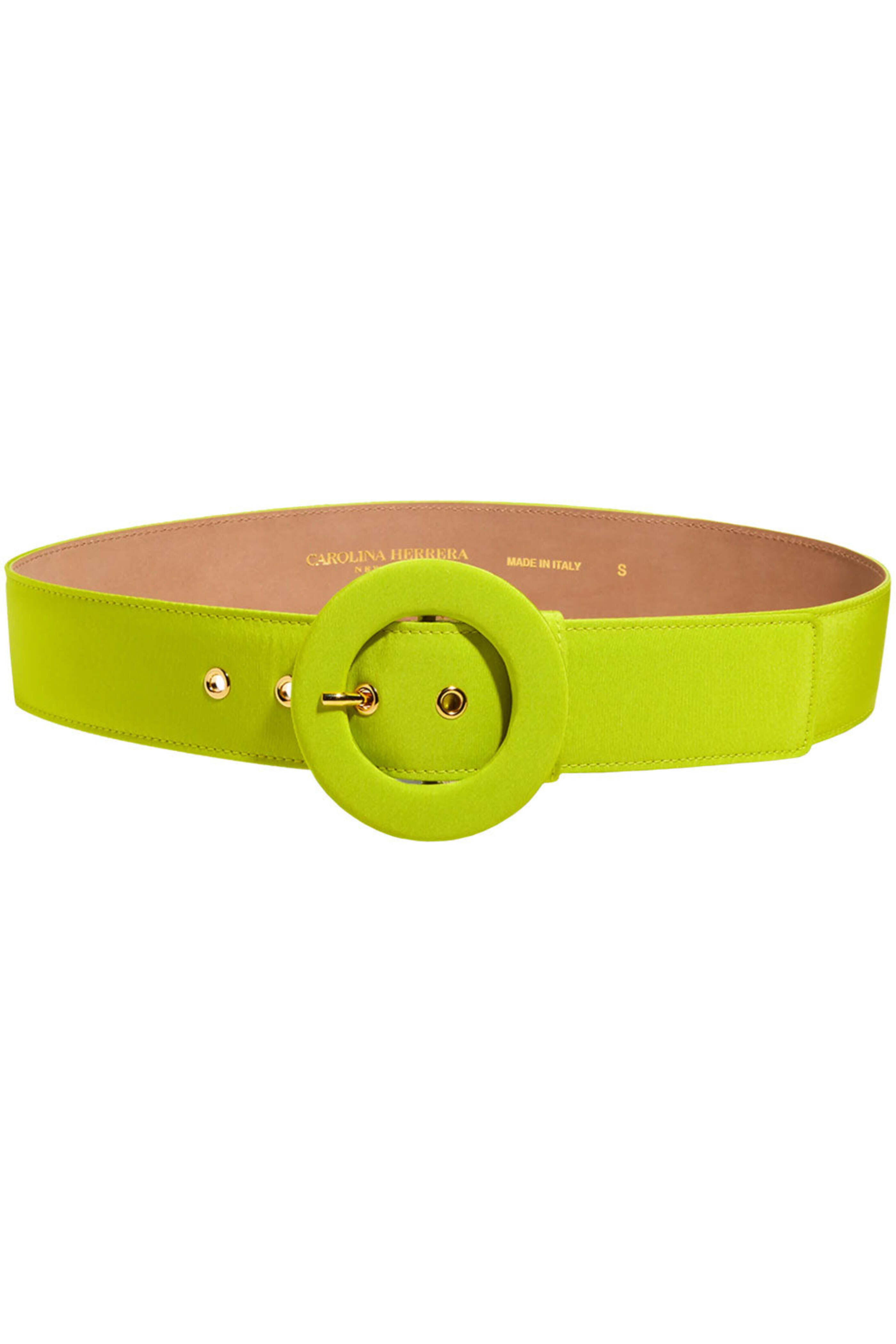 Carolina Herrera - Kiwi Circle Buckle Belt | Mitchell Stores display picture 2