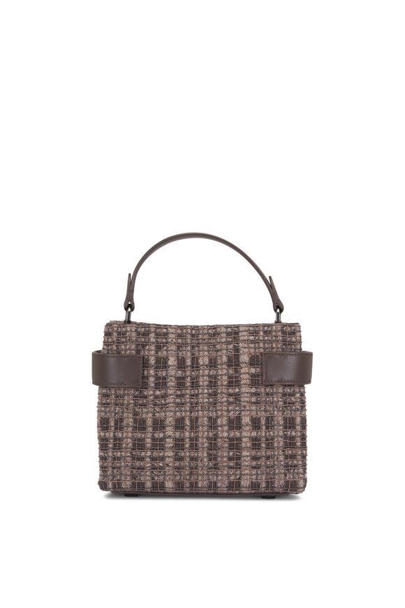 Brunello Cucinelli Small Monili Check Embroidery Top Handle Tote - view 3