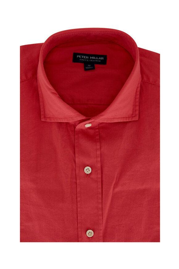 Peter Millar - Sojourn Red Pear Garment-Dyed Cotton Sport Shirt