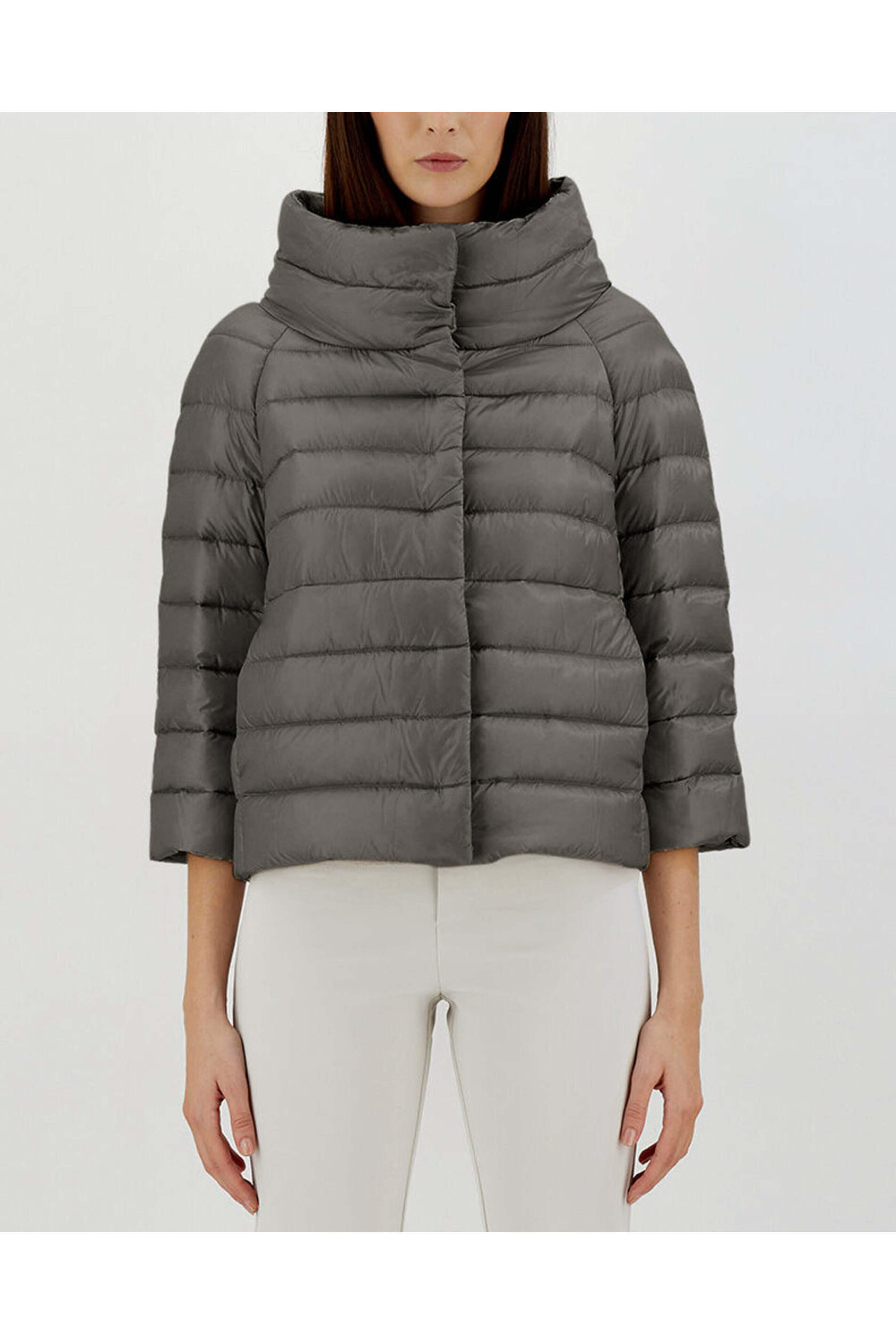 Herno - Pearl Grey Iconico Sofia Jacket | Mitchell Stores