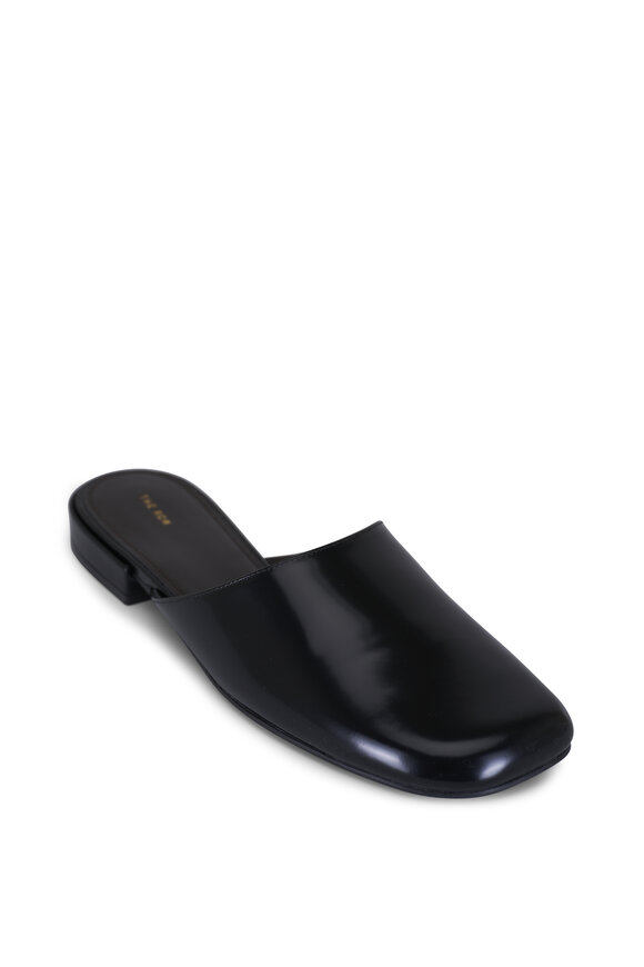 The Row Penelope Black Leather Mule