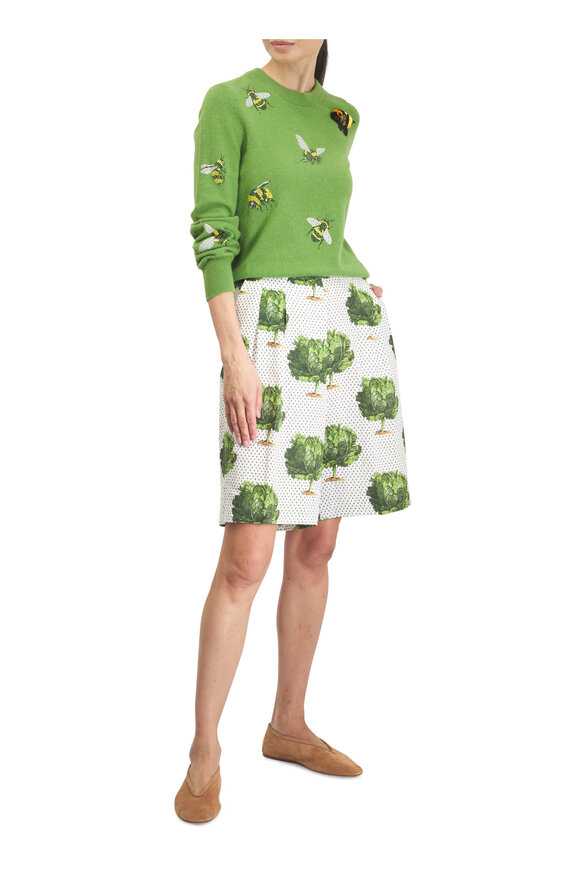 Libertine Buzz Off Kiwi Green Shrunken Pullover Sweater - view 2