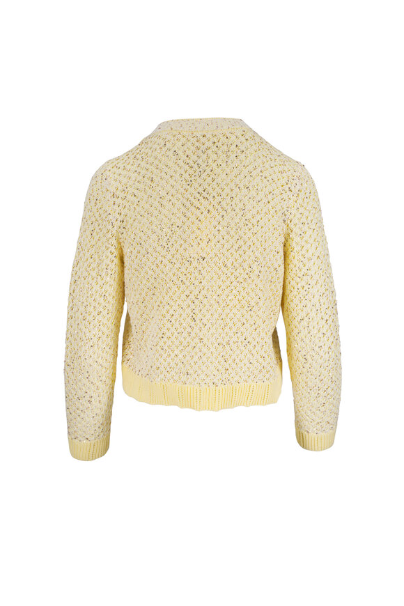 L'Agence Blanca Lemon Sequin Cardigan - view 3