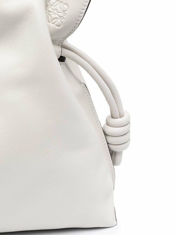 Loewe - Flamenco Soft White Leather Clutch