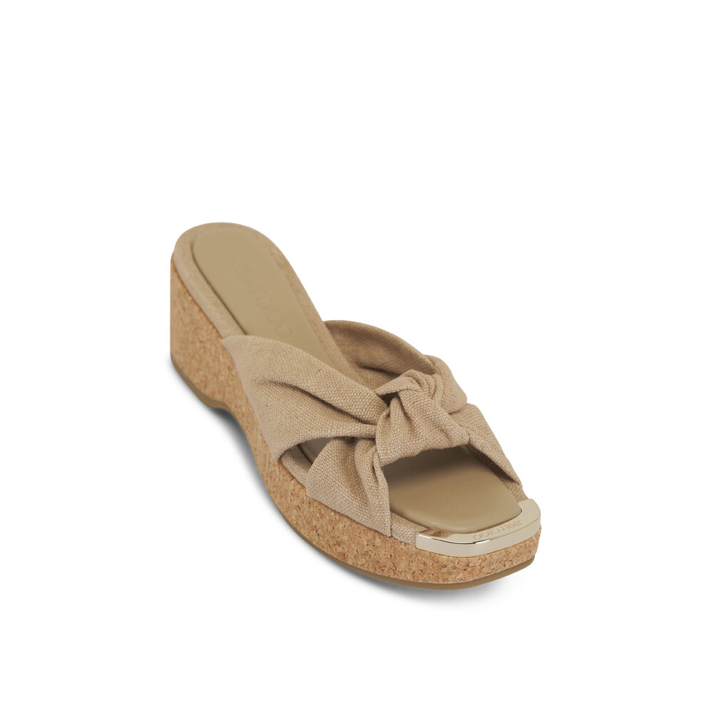 Jimmy Choo - Avenue Ballet Pink Wedge Sandal, 50mm