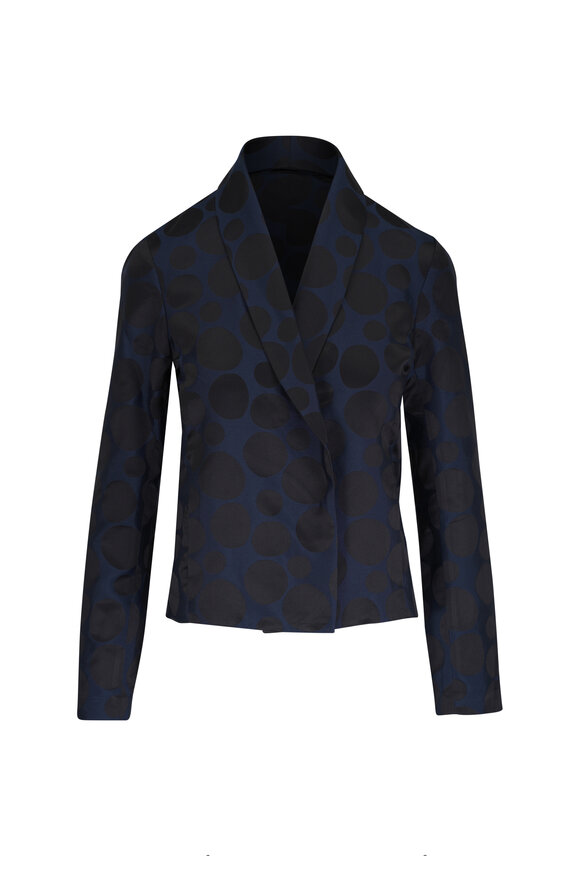 Peter Cohen - Prime Bubble Navy & Black Duchess Jacquard Jacket