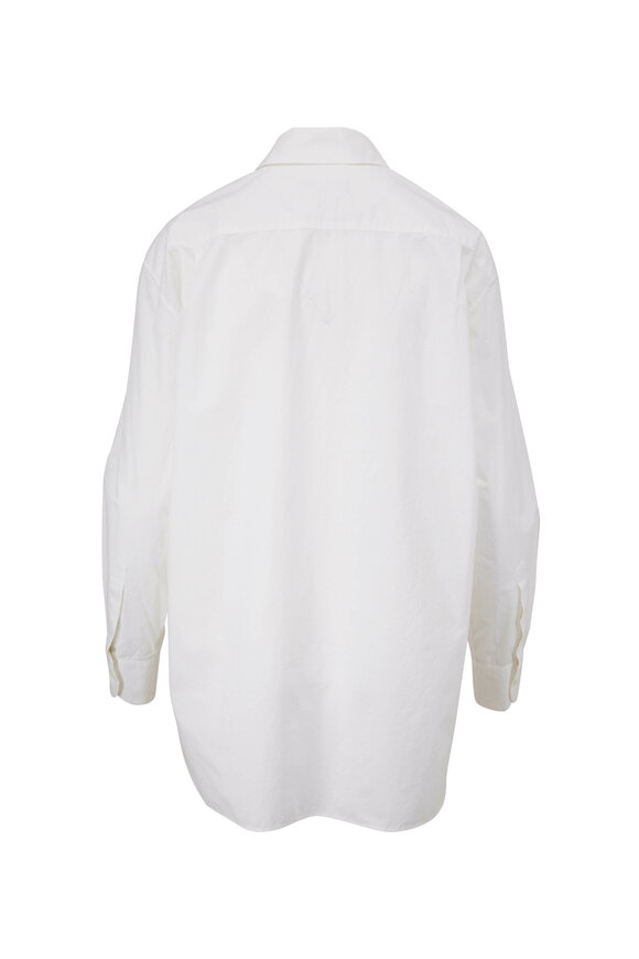 Nili Lotan - Yorke White Cotton Button Down Shirt