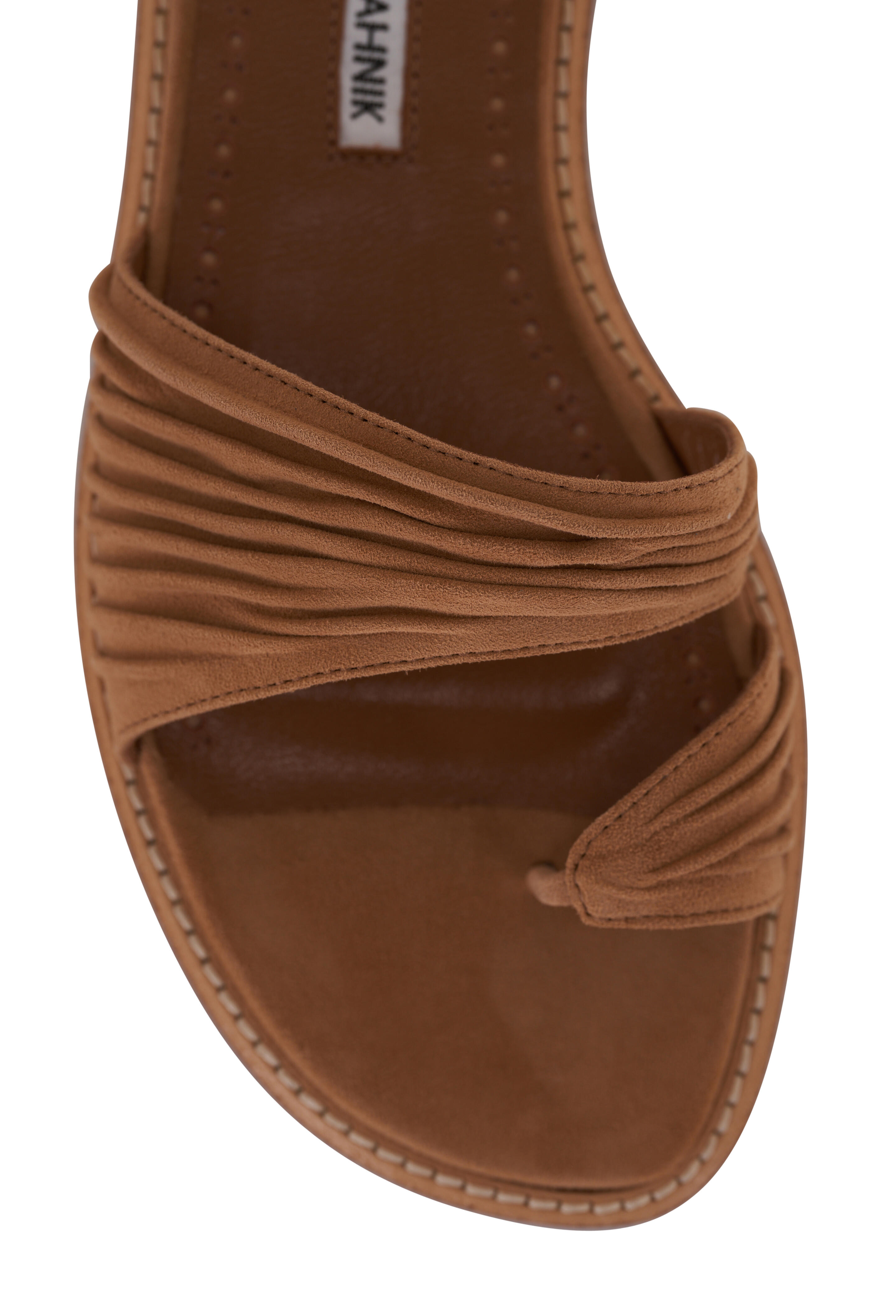 Buy Manolo Blahnik Otawi Leather Sandals Uk 7 - Brown At 40% Off