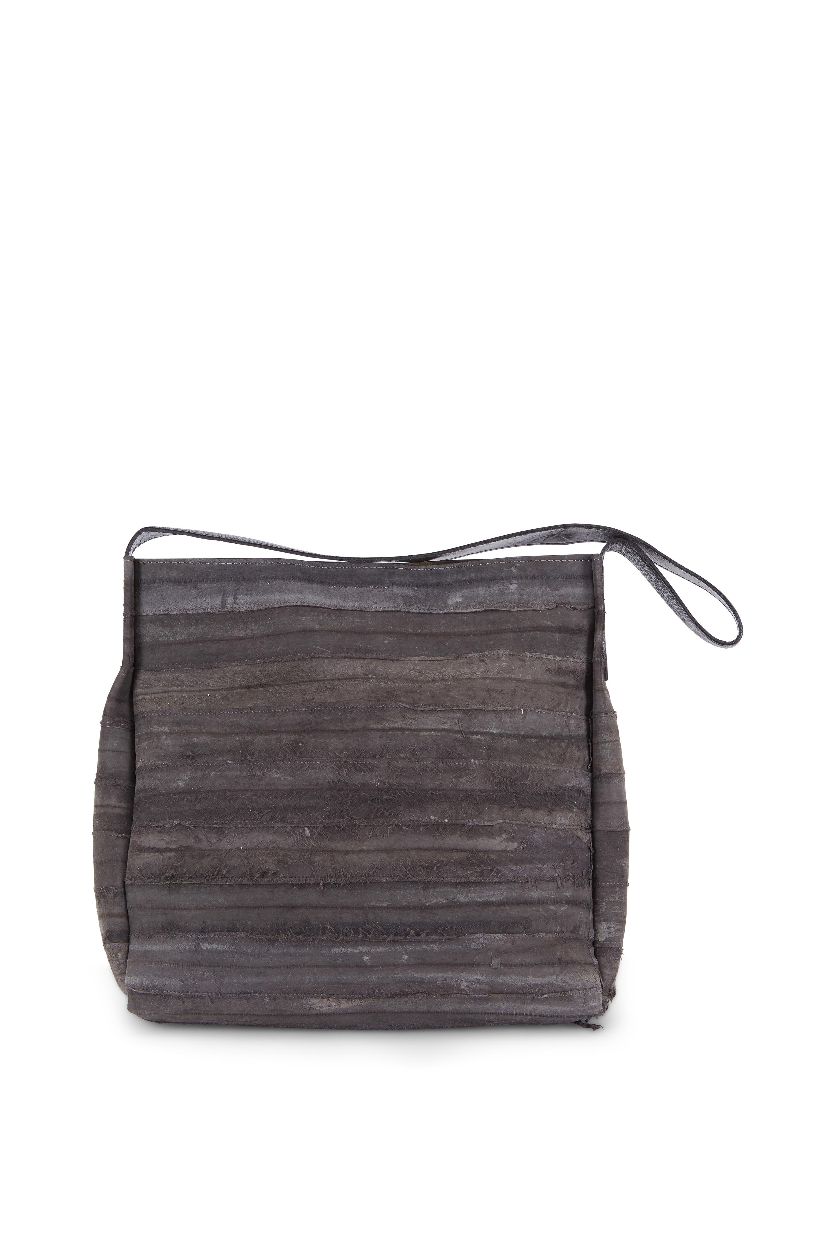 B May Bags - Anthracite Eel Small Hobo Bag
