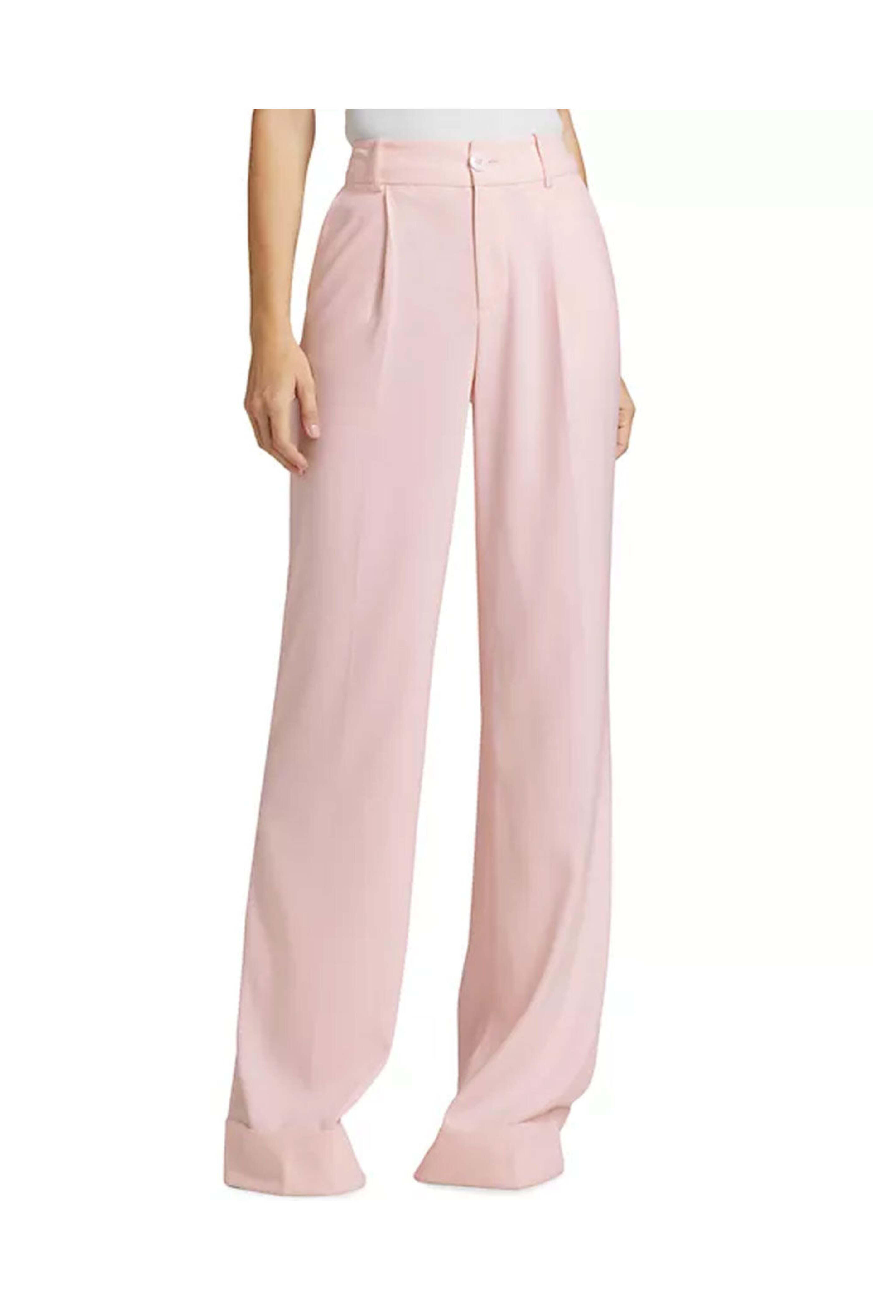 Alice & Olivia - Pearl Blush Tomasa High-Rise Cuff Pant