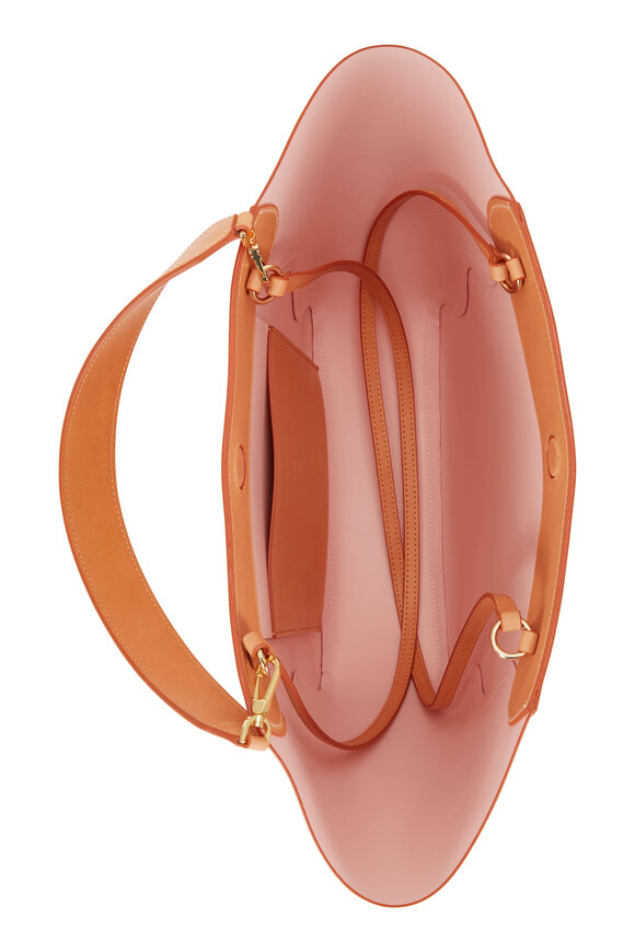 Mansur Gavriel - Cameo & Rosa Tanned Leather Scallop Detail Tote 