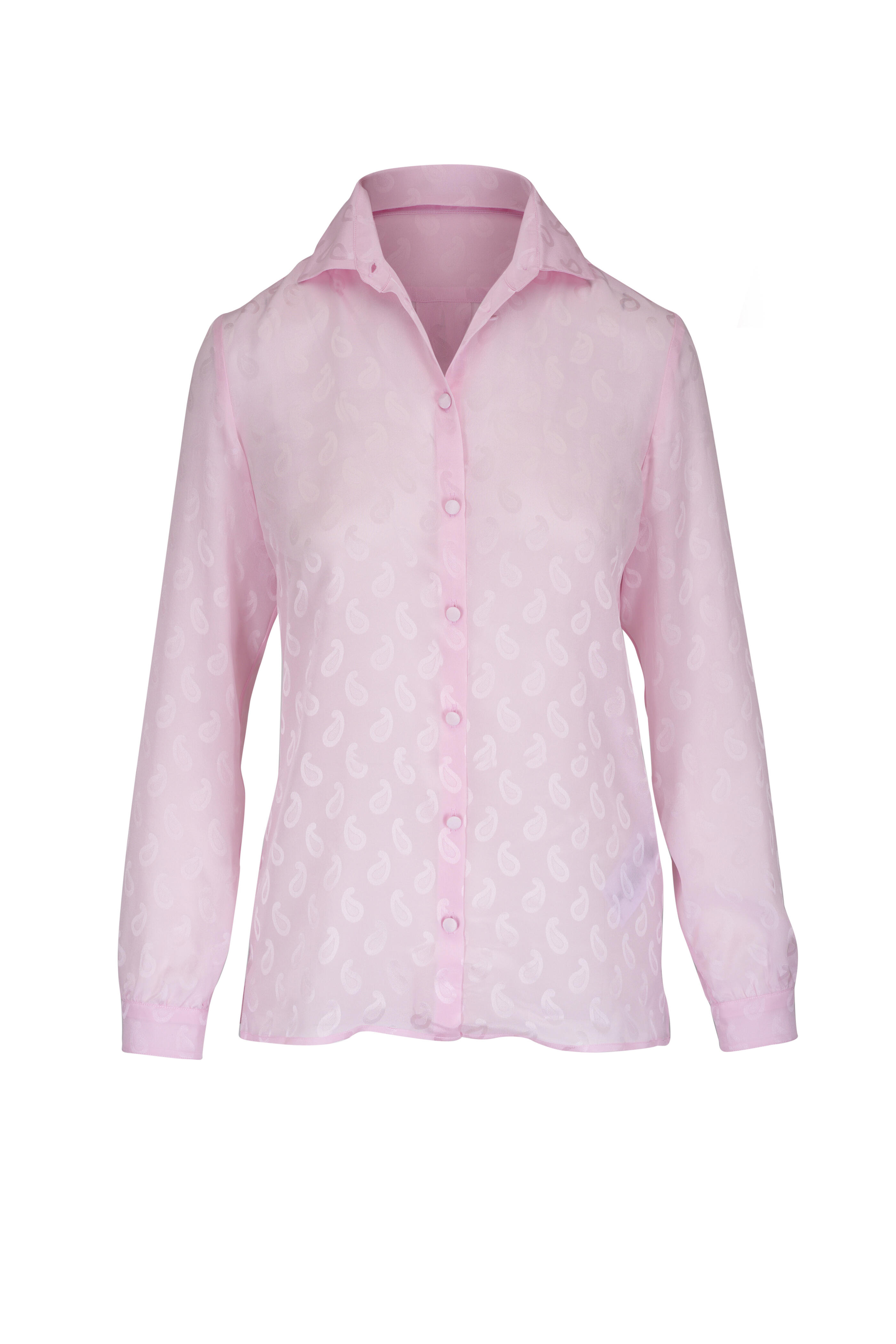 Etro - Pale Pink Paisley Silk Shirt