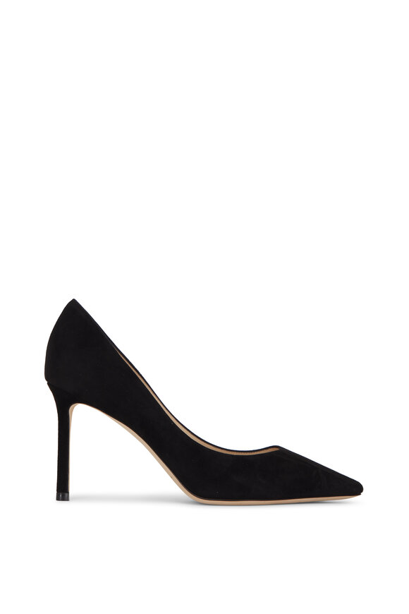 Jimmy Choo - Romy Black Suede Pump, 85mm