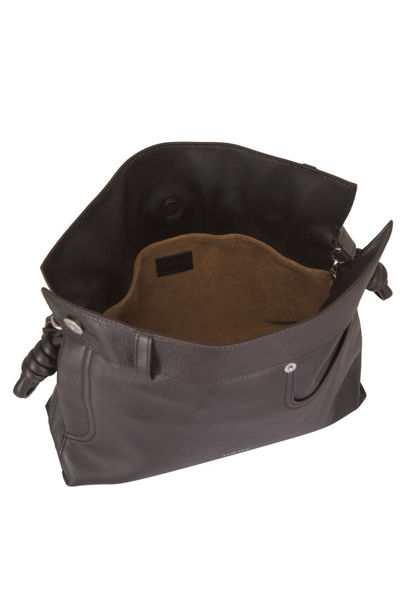 Loewe Medium Panta Flamenco Vintage Brown Leather Clutch - view 6