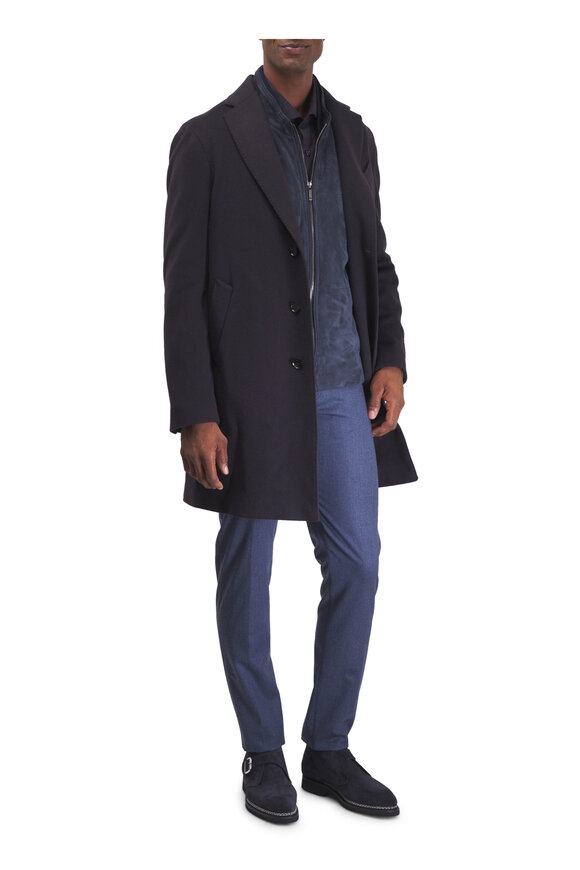 Marco Pescarolo Slate Cashmere Stretch Five Pocket Pant - view 2