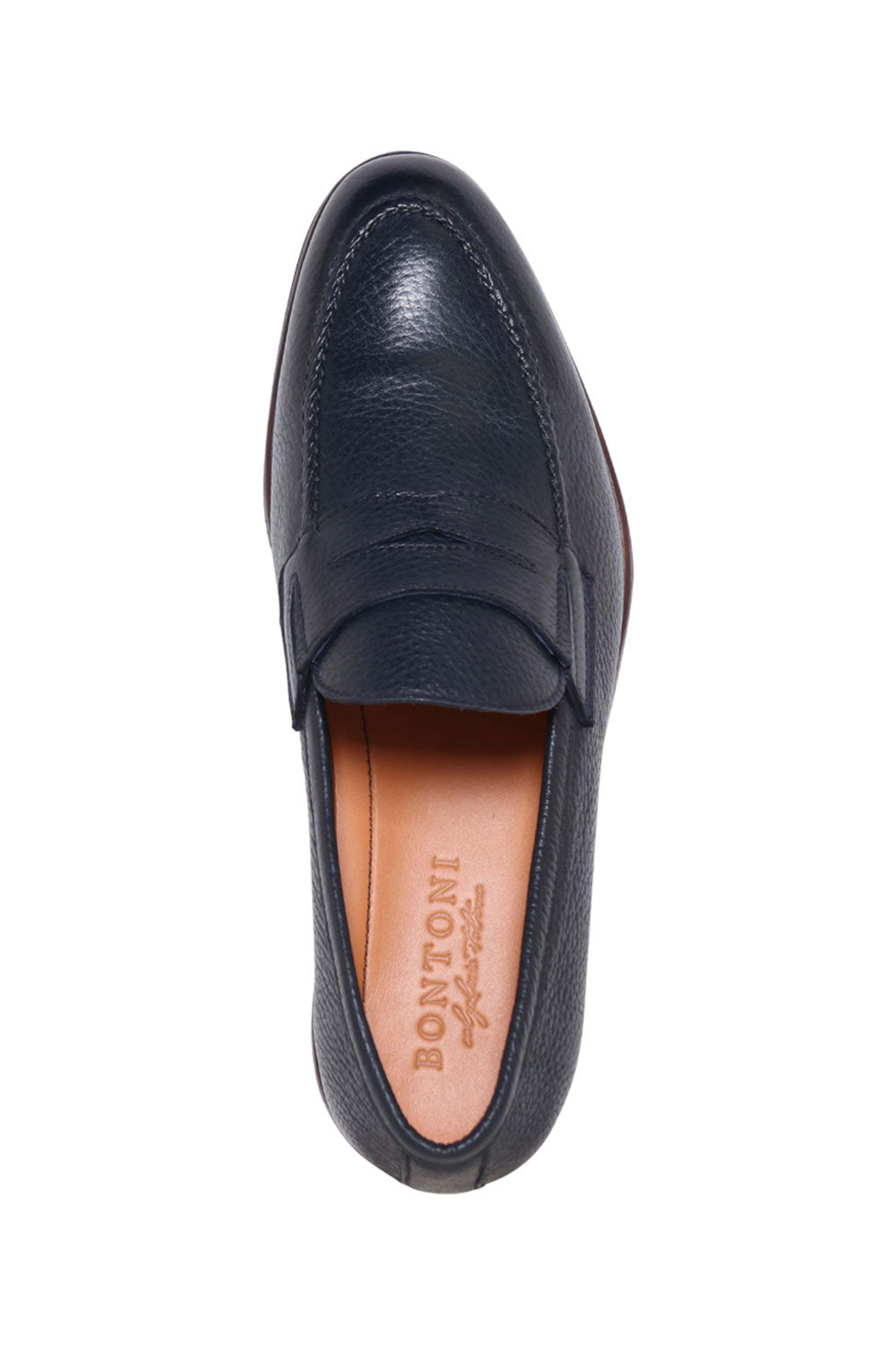Bontoni - Navy Blue Principe Grain Loafer