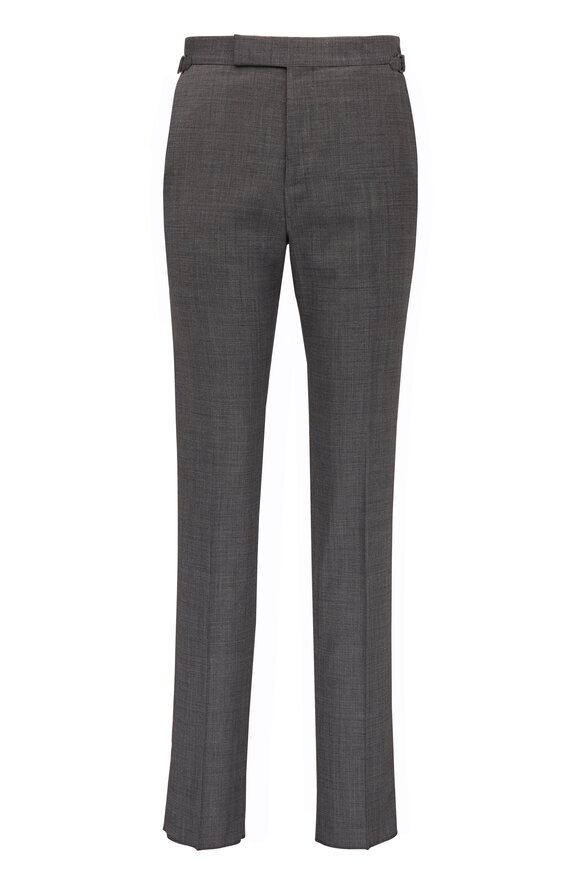 Tom Ford - Gray Pinpoint Melange Stretch Wool Suit