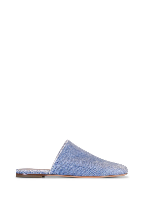 AGL Memy Denim Flat Leather Mule - view 3